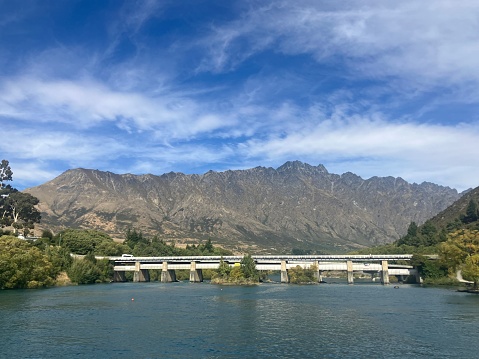 View of the Remarkables mountain range in Queenstown.