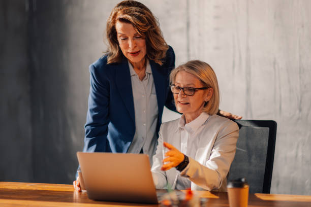 istock Female executive explaining business plan and project on a laptop. 2147087638