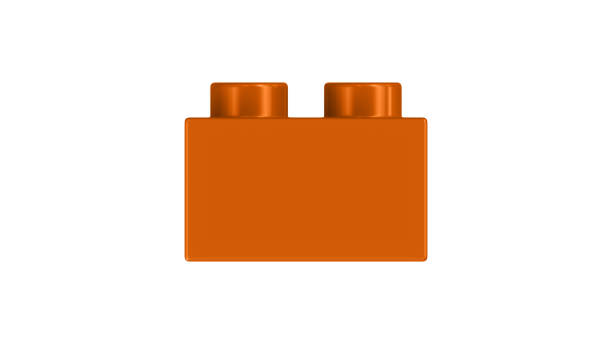 istock Burnt Orange Toy Block Isolated on a White Background. 2147089899