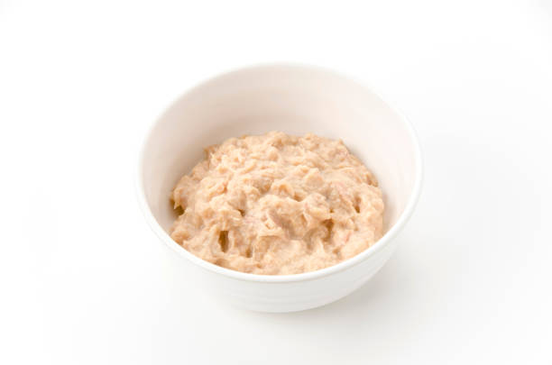 istock Tuna mayonnaise in a white bowl on a white background 2147401584