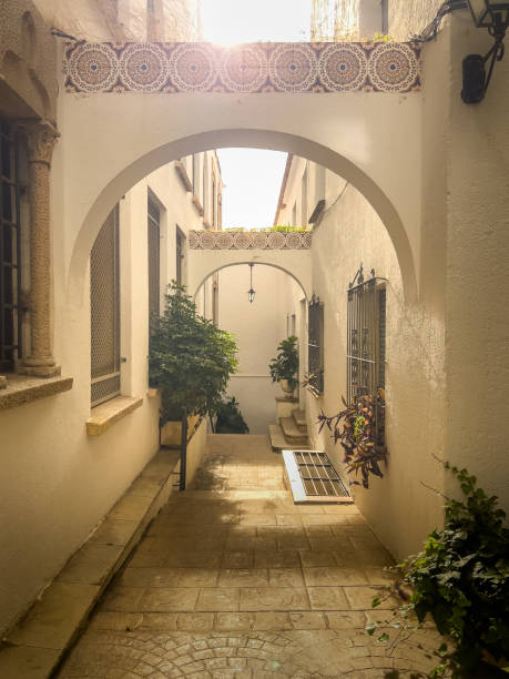charming typical street of the village Roc de sant Gaieta in the province of Catalonia, Spain.