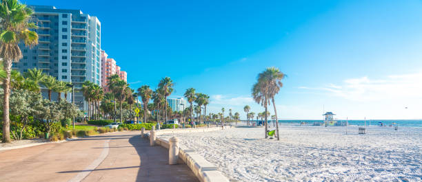 istock Beautiful Clearwater beach with white sand in Florida USA 2147487811