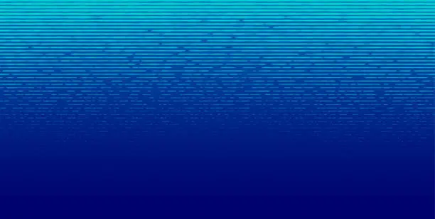 Vector illustration of Rippled blue lines background