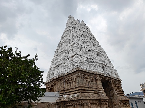 Sri Kalyana Venkateswara Swamy Vari Temple Gopuram, Narayanavanam, Tirupathi, Andhra Pradesh, India