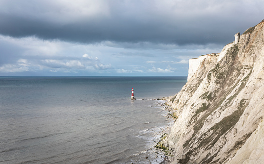 Aerial view of Old Harry Rocks on the Jurassic Coast