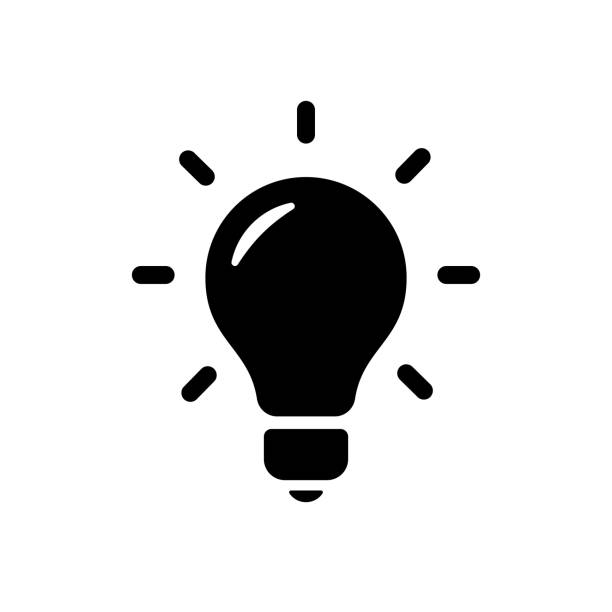 illustrations, cliparts, dessins animés et icônes de icône de bulle lumineuse - état solide