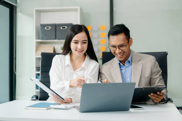 istock Those who work hard, win in the conference room new startup project 2147499140