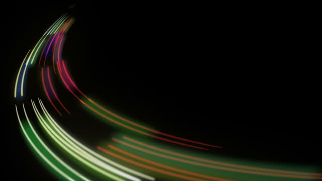 Night traffic long exposure timelapse light streaks. Animation. 5 loop sections.