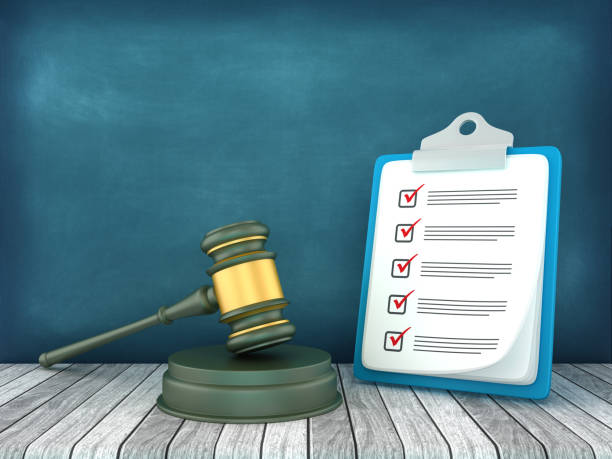 istock Legal Gavel with Check List Clipboard 2147502628
