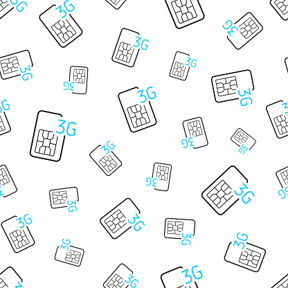 Seamless pattern with a icon of 