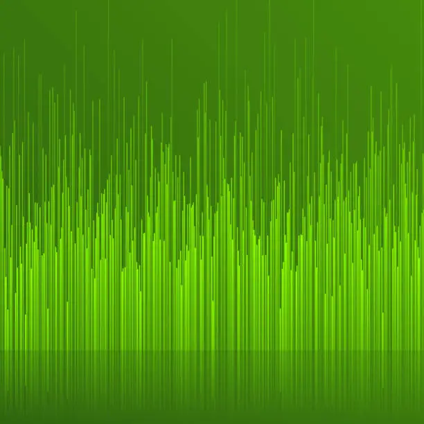 Vector illustration of Abstract background with vertical lines and Green gradient