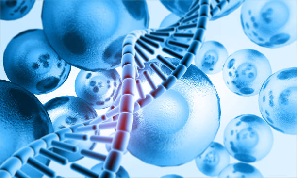istock DNA strand on scientific background 2147510753