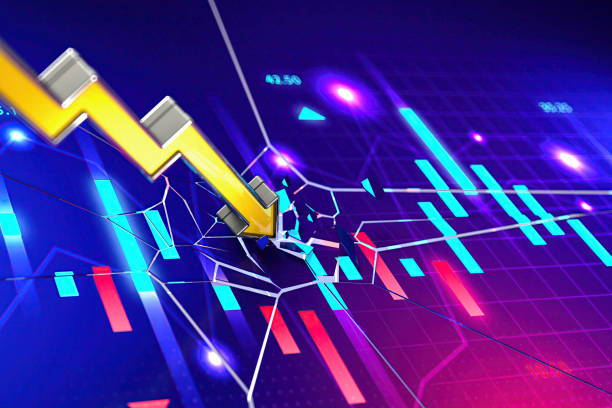 istock Down Trend Arrow Collapsing and Breaking Financial Chart 2147513415