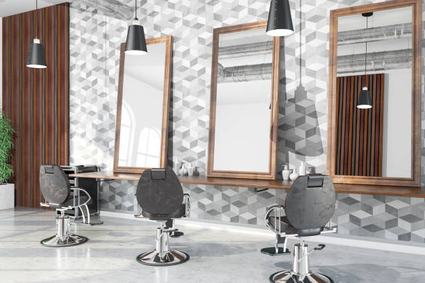 istock Modern Hair Salon Barber Shop 2147513500