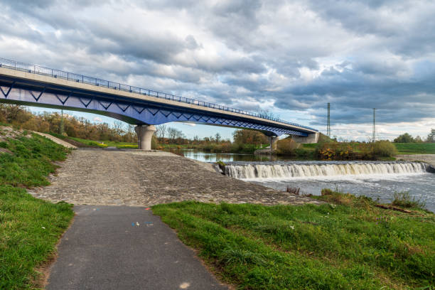 istock Olse river with bridge on Karvina city bypass 2147513559