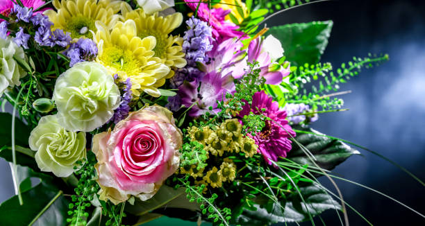 istock Composition with a bouquet of freshly cut flowers 2147513567