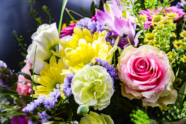 istock Composition with a bouquet of freshly cut flowers 2147513657