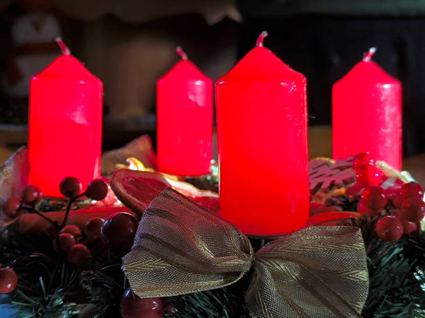 interior decorated for Christmas