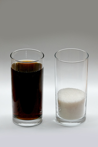 sugar content in one glass of soda