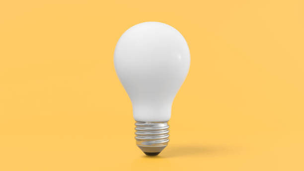 istock White light bulb on bright yellow background in pastel colors. Minimalist concept, bright idea concept, isolated lamp. 3d rendering 2147519809