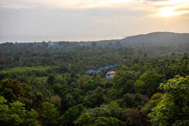 Amazing landscape of Ko Phangan, Thailand in sunset.