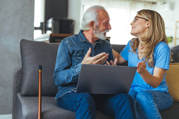istock Nurse help senior retirement man 2147526381