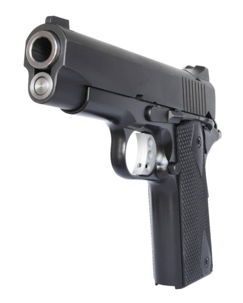 istock Big and frightening looking pistol 2147529529