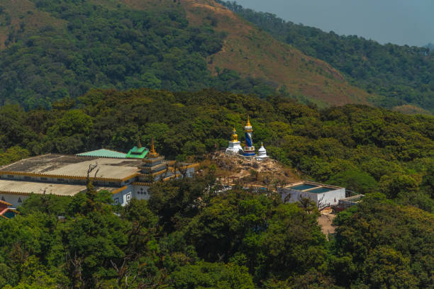 istock A mountain top with a large building in the foreground 2147529689