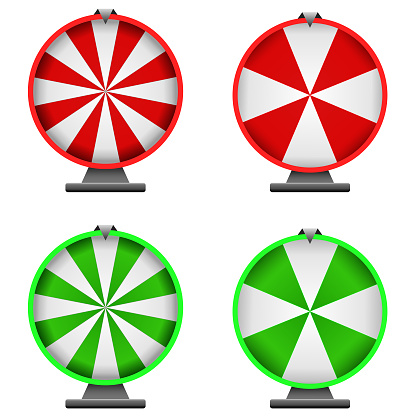 Spinning fortune wheel vector illustration