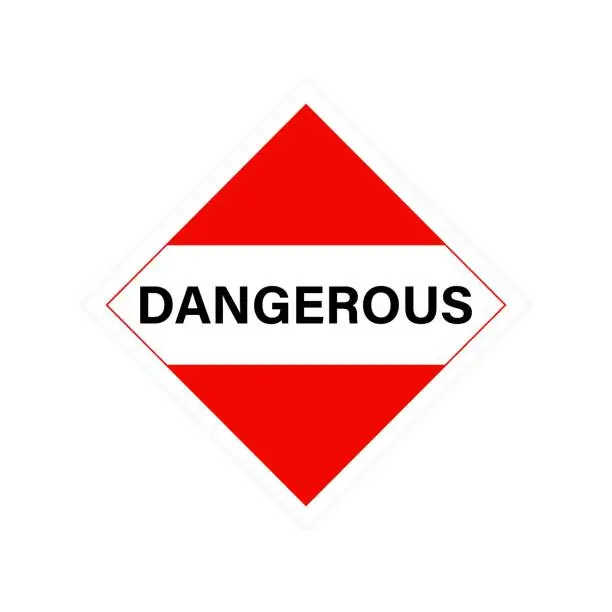 Vector illustration of Dangerous warning sign vector. Hazardous Materials Warning Placards. GHS icon. Hazardous material symbol.