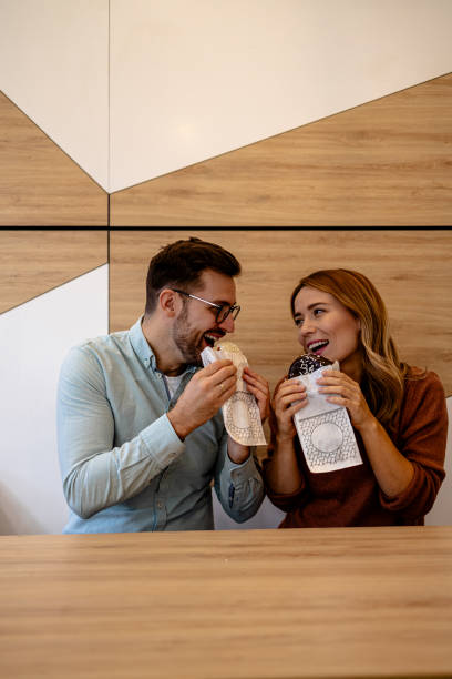 Romantic lunch in bakery