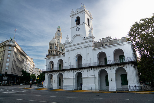 View of the facade of the Buenos Aires town hall