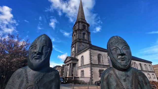 Waterford Viking Triangle Christ Church Cathedral Square on a spring day
