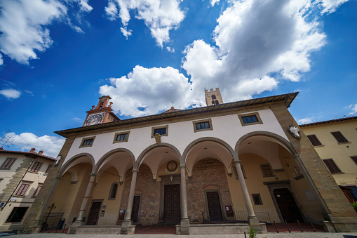 Impruneta, Italy - July 29, 2023: Basilica of Santa Maria all'Impruneta, in Florence province, Tuscany, Italy