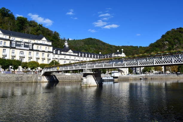 Bad Ems, Germany - 09/22/2022: Casino and a bridge in Bad Ems