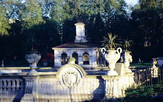 The pavilion of Italian Gardens in Hyde Park London during 1990s