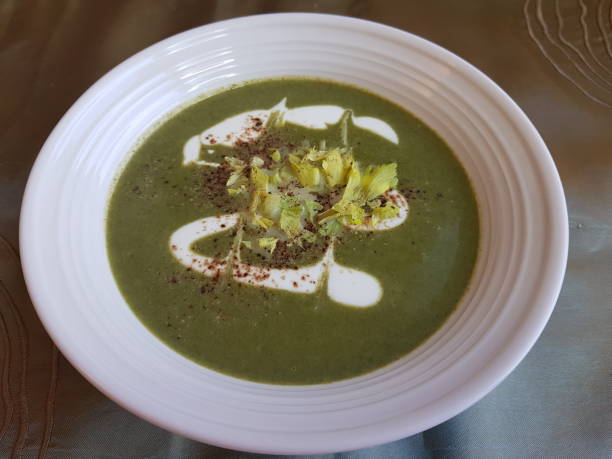 istock A green vegetable soup, Spinach soup served in Glasgow Scotland England 2147546110