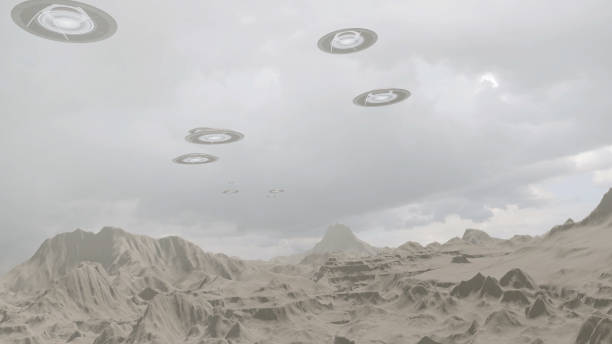 istock UFO saucers fleet flying fast above desert landscape 2147548009