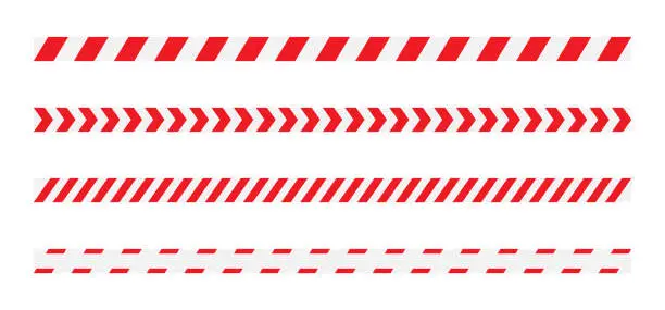 Vector illustration of Red barrier tape. Vector illustration.