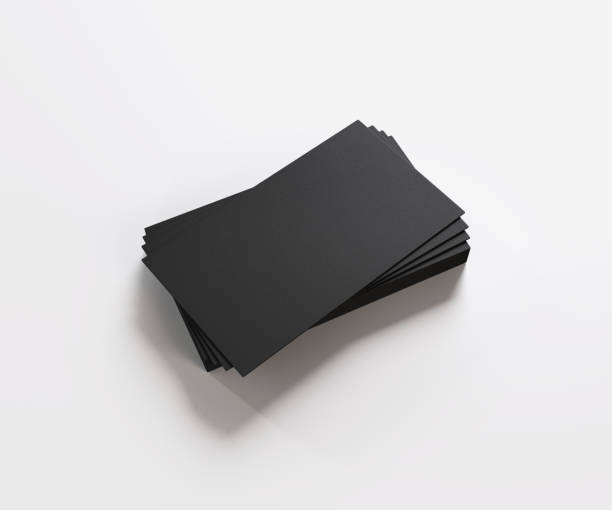 istock Black business cards on white background. 2147550658
