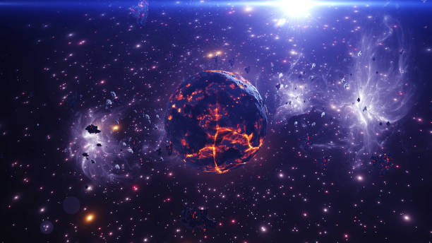 3d rendering of dying planet, 4K, 2022