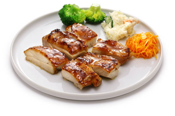 istock Authentic Japanese teriyaki chicken isolated on a white background. 2147552612