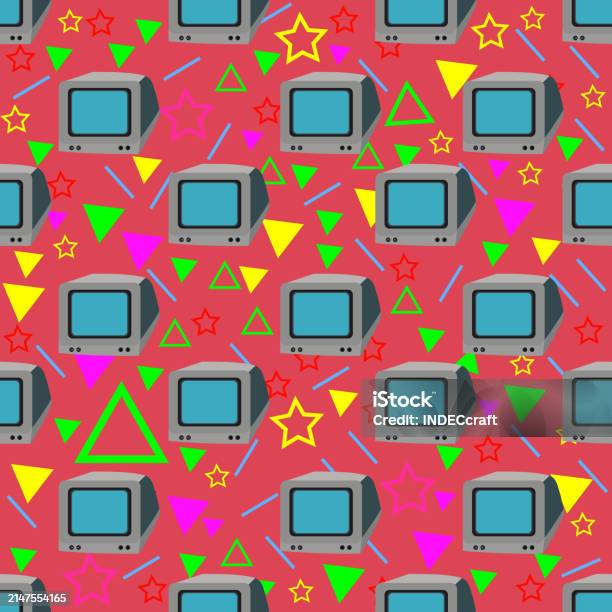 Pattern For Computer Computer Seamless Pattern Stock Illustration - Download Image Now ...