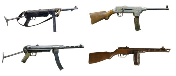 istock machine gun hand isolated on a white background. machine gun manual Czechoslovakia 1936 g during the Second World War 2147556553