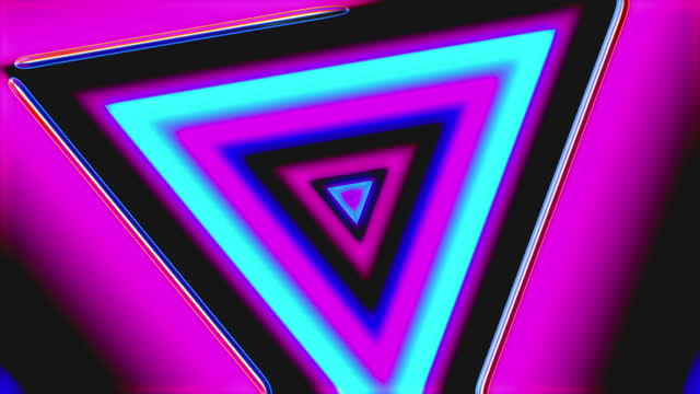 Neon Lights Vintage Tunnel Animation Loop