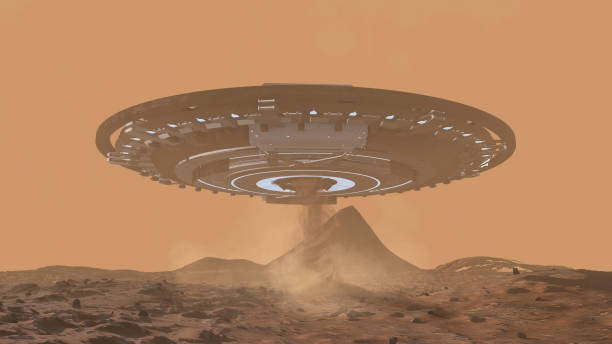 Sci fi concept,4K, red planet view landscape, 2024