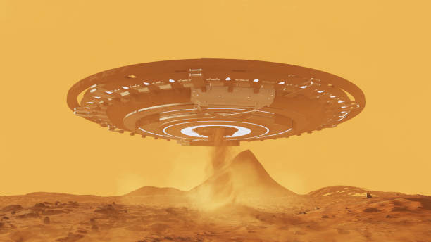 Sci fi concept,4K, red planet view landscape, 2024