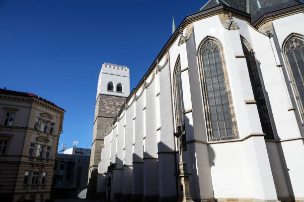 Maurice Tower on the church of St. Maurice in Olomouc, Czech Republic.