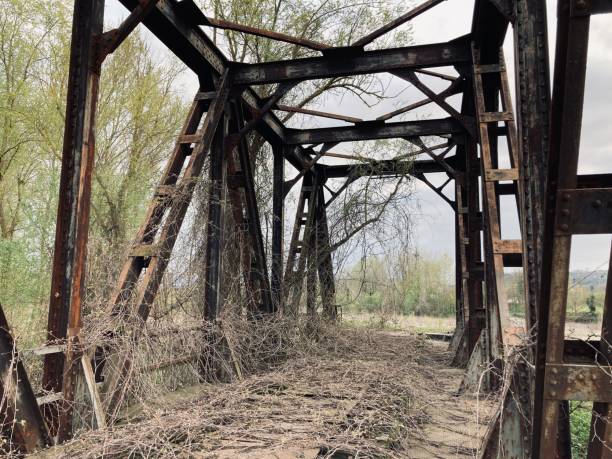 istock Disused iron railway bridge near Dogliani, Cuneo (Piedmont, Italy) 2147568067