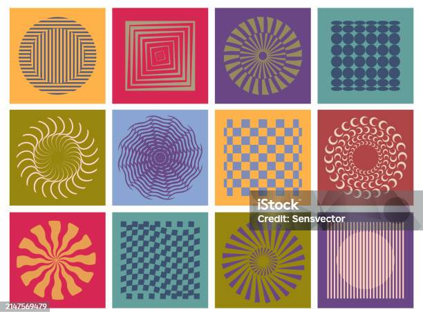 Image Using Shapes Visual Visual Illusion And Optical Geometric Shapes With Motion And Texture ...